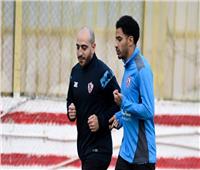 انتظام عمر جابر في تدريبات الزمالك الجماعية