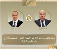 وزير الخارجية ونظيره البرازيلي يبحثان العلاقات الثنائية والتطورات الإقليمية