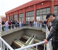 طلاب طب طنطا في زيارة ميدانية لمحطة المرشحة الملاحية