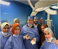 استخراج جسم غريب وإنقاذ العصب السابع لمريض بمستشفى جامعة بنها 