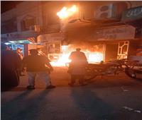 بسبب المدخنة.. السيطرة على حريق مطعم شهير دون إصابات في نجع حمادي| فيديو