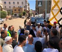محافظ الدقهلية يتفقد القافلة الطبية البيطرية المجانية بقرية نشا