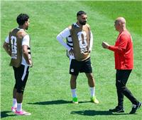 منتخب مصر يواصل تدريباته بملعب جونزاجا استعدادا لمباراة بلجيكا
