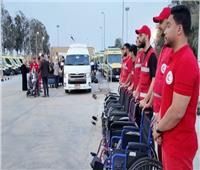 الهلال الأحمر المصري يستقبل الدفعة 52 من المصابين الفلسطينيين
