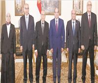 السيسى يشهد اليمين القانونية لرؤساء الهيئات القضائية الجدد