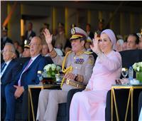 الأوطان القوية هي التي تبني مستقبلها.. قرينة الرئيس تُشيد بافتتاح مقر القيادة الإستراتيجية الجديد