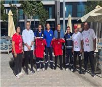 الجهاز الفني لمنتخب الشباب يكرم طاقم إسعاف مدرب الحراس