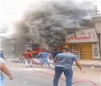 اندلاع حريق بأحد المحال التجارية بمنطقة باكوس شرق الإسكندرية
