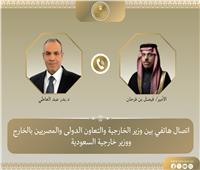وزير الخارجية يبحث مع نظيره السعودي مستجدات الأوضاع الإقليمية 
