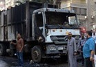 إصابة 4 عمال في حريق سيارة تابعة لهيئة النظافة والتجميل بالجيزة 
