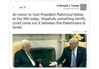 ترامب يحذف تغريدة الترحيب بالرئيس الفلسطيني