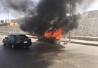 كثافات مرورية بكوبري التونسي بسبب اشتعال النيران في سيارة