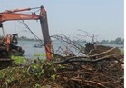 إزالة 16 حالة تعدي على نهر النيل بكفرالزيات  