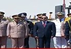 بدء احتفالات إفتتاح قاعدة محمد نجيب العسكرية بالسلام الوطنى