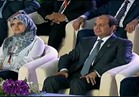 بالفيديو .. الرئيس السيسي يستقبل «مريم» الأولى على الثانوية بمؤتمر الشباب الرابع