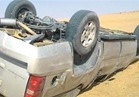 إصابة ١٧ شخصا في حادث انقلاب سيارة على الطريق الصحراوي بالمنيا